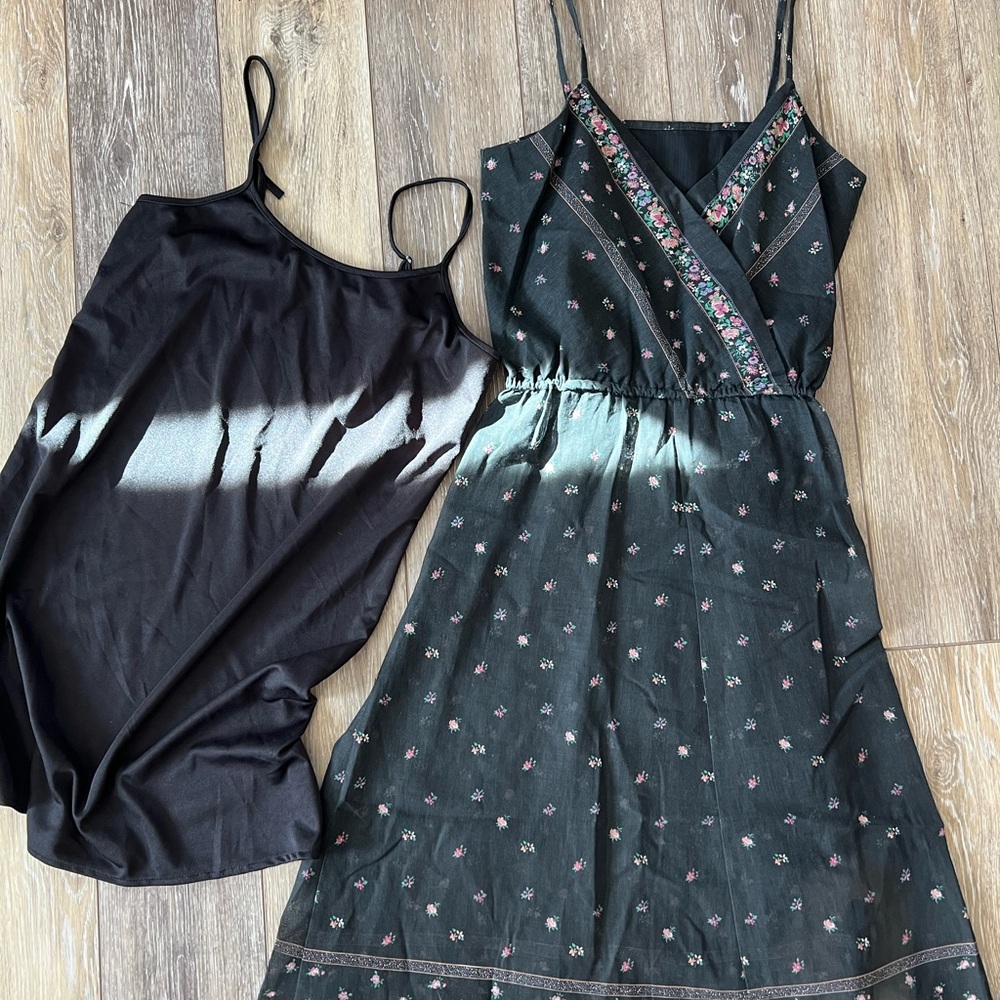 Gray Sleeveless Tiered Midi Dress